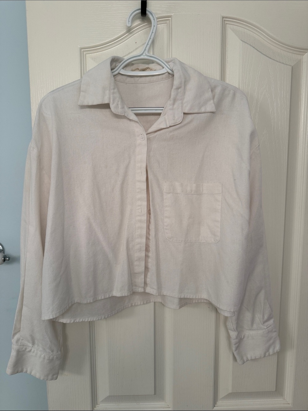 entro Cream Cropped Jean Jacket